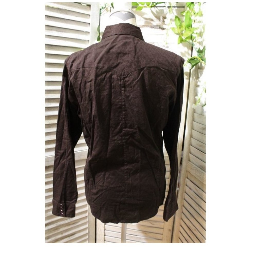 Scully Brown Button Down Shirt Western Boho (12) - image 4